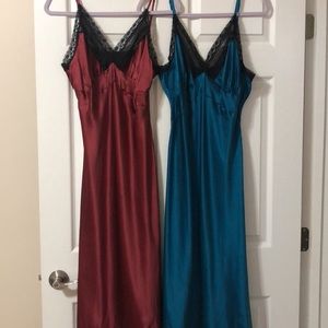 Like new 100% silk trashy diva size L slip dress lingerie bundle